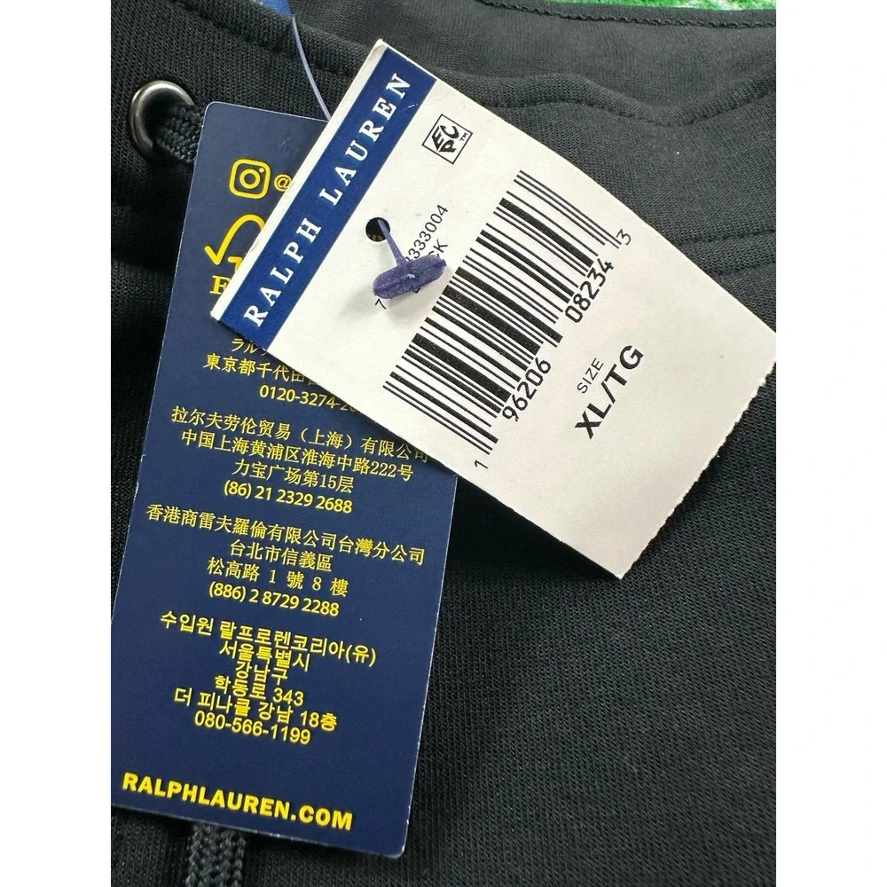 Polo Ralph Lauren Black Cargo Mens Jogger Stretch Pant Size XL NWT